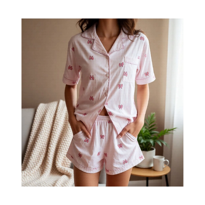 Blush Bow Pyjama Set maxibag