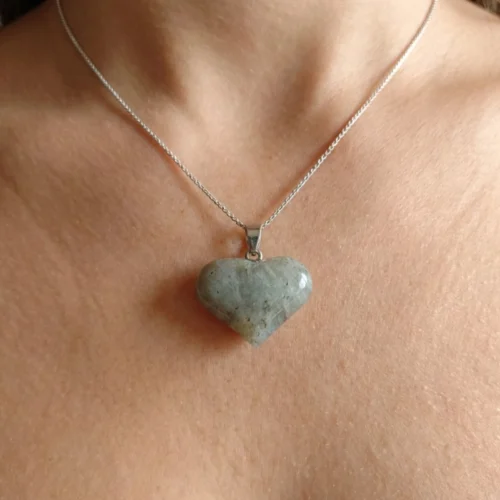 Labradorite heart crystal pendant 2
