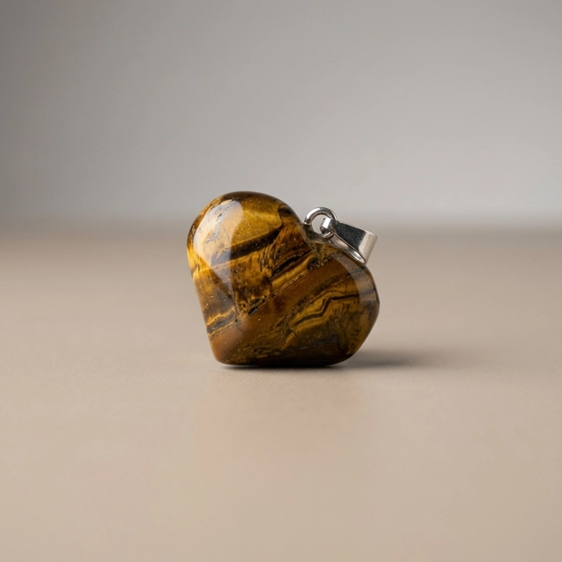 Tiger’s Eye heart pendant